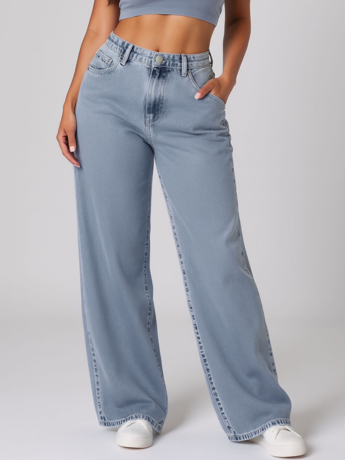VIAL - Denim-look Sweatpants