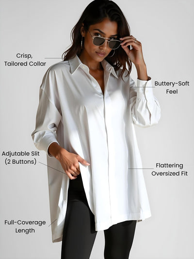 ROSE - Oversized Button Shirt Dress