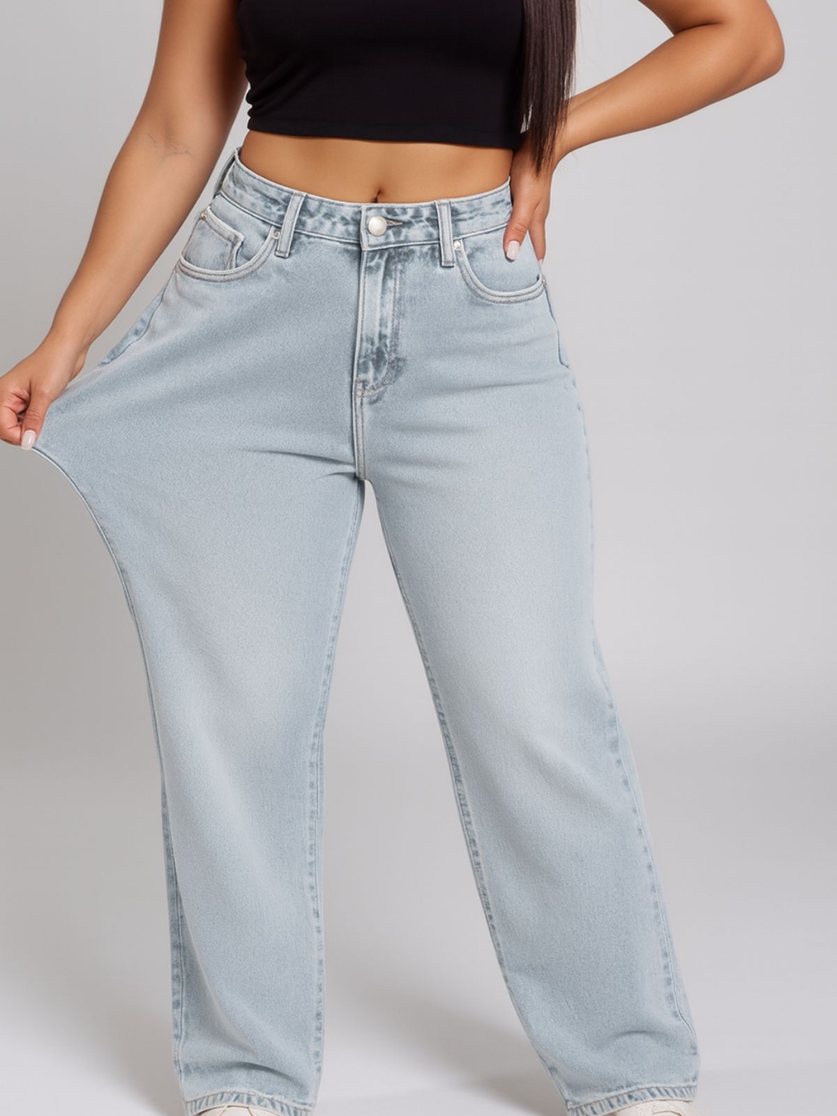 VIAL - Denim-look Sweatpants