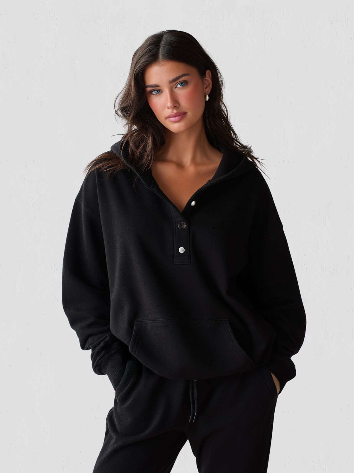 VIAL - Oversized Snap-Fit Hoodie