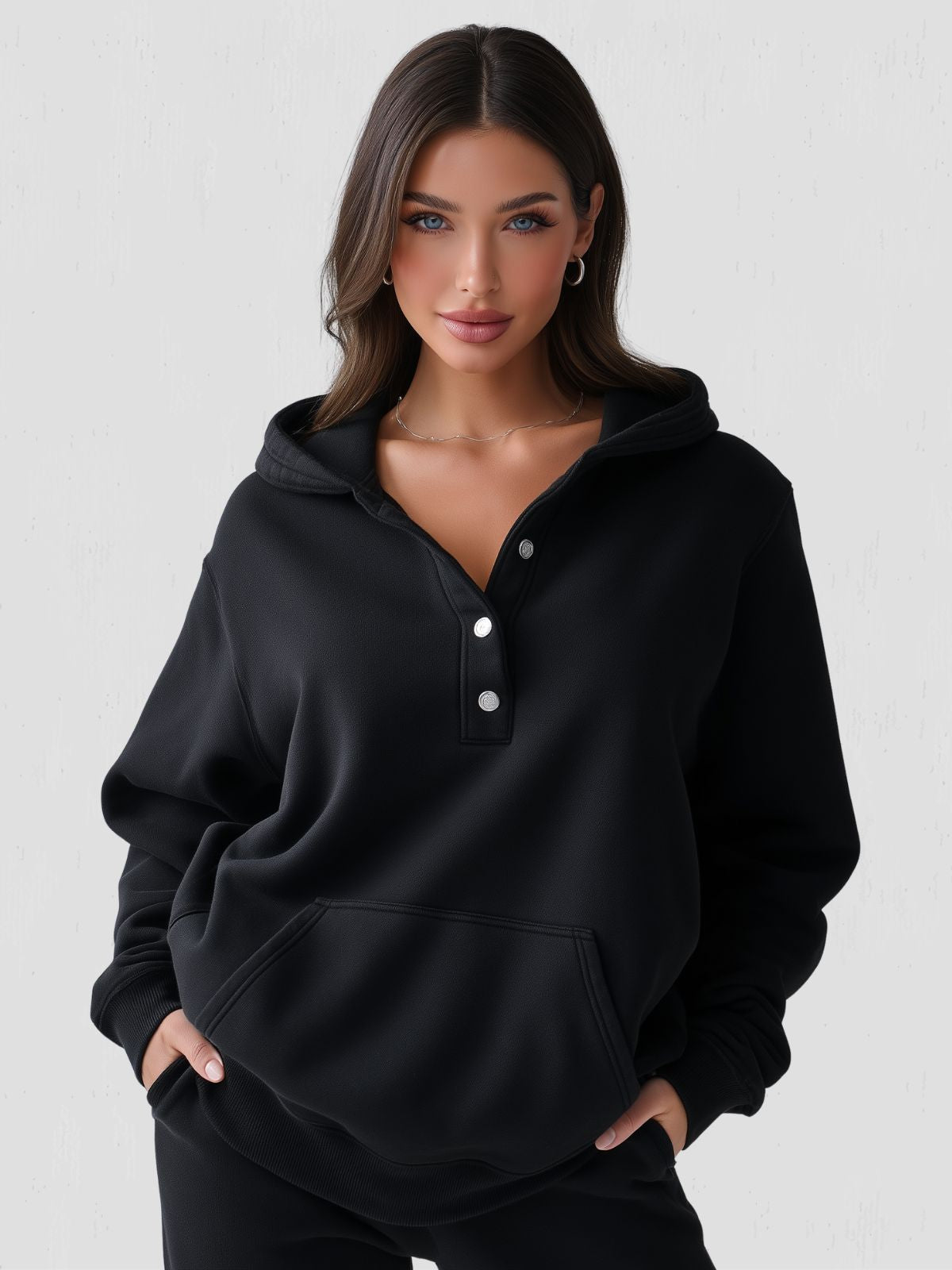 VIAL - Oversized Snap-Fit Hoodie