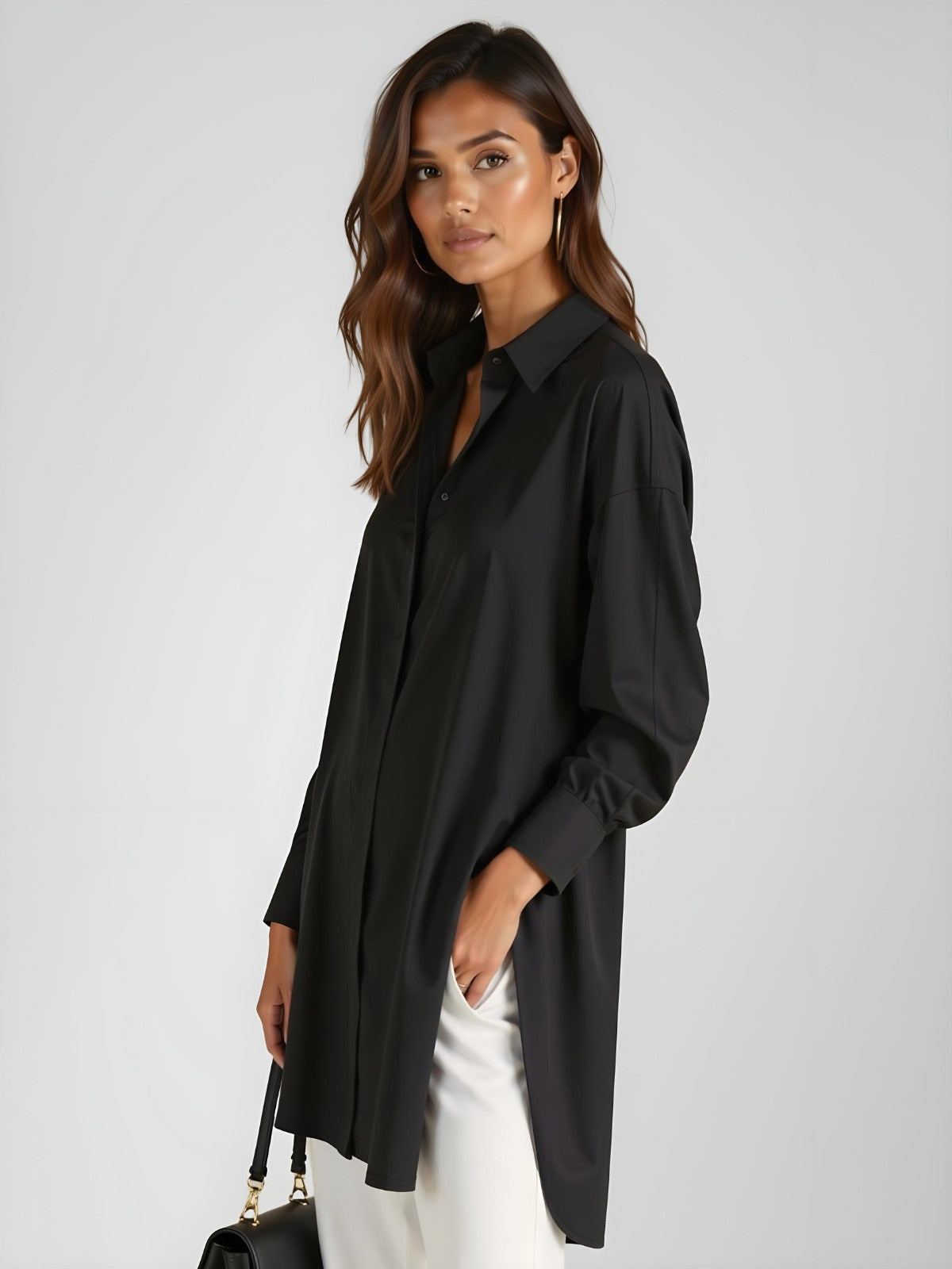 ROSE - Oversized Button Shirt Dress