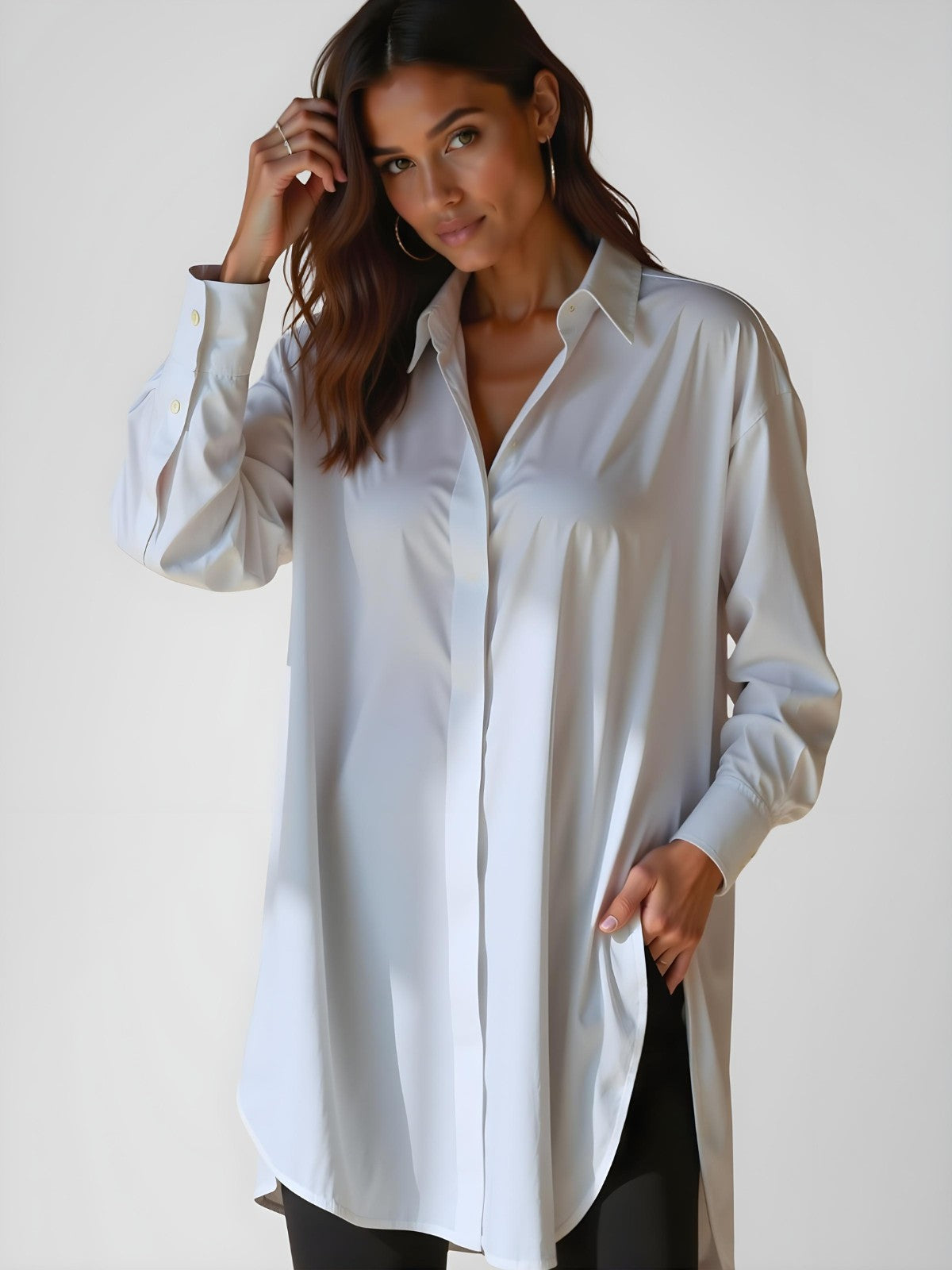 ROSE - Oversized Button Shirt Dress