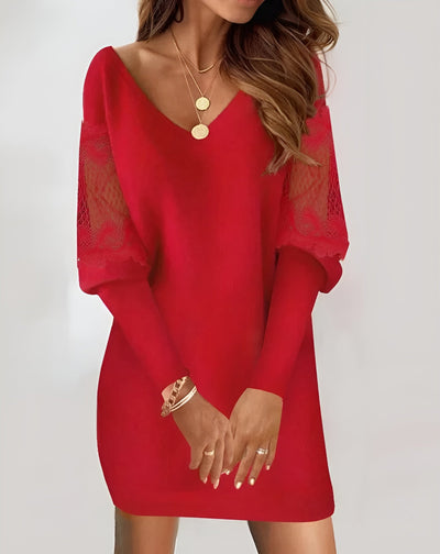 Doris™ | Robe en patchwork à manches longues