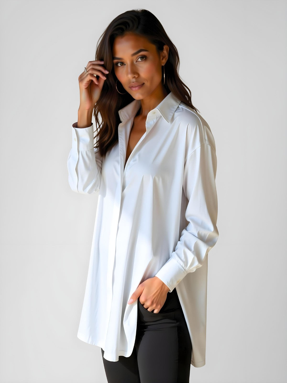 ROSE - Oversized Button Shirt Dress