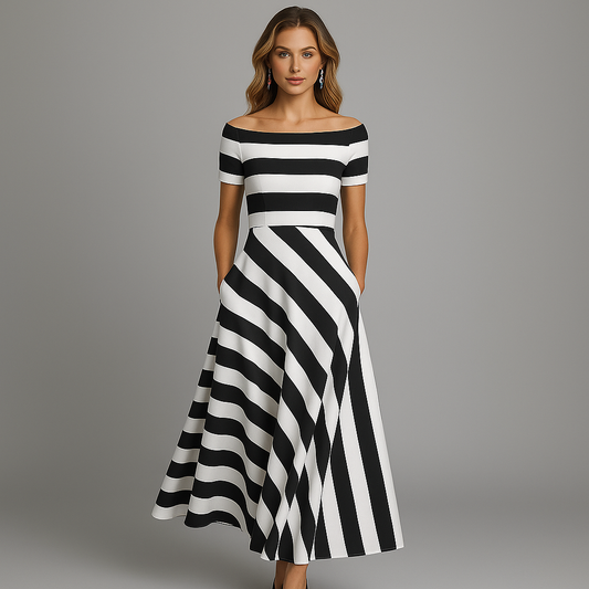 ROSE - striped dress