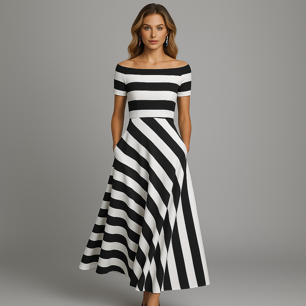 ROSE - striped dress