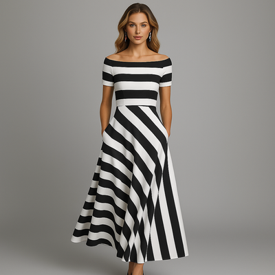 ROSE - striped dress