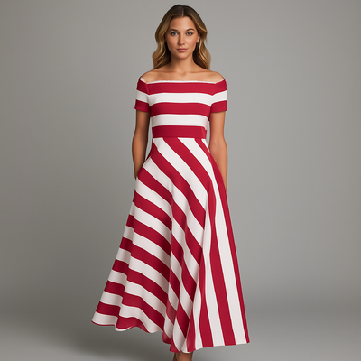 ROSE - striped dress